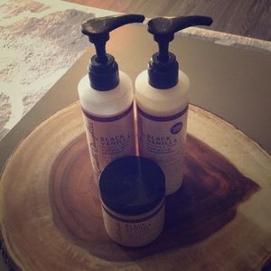 Set of carols daughter black vanilla haircare.